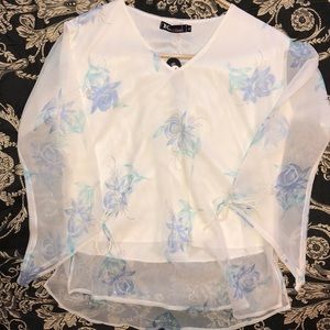 White High Low Blouse